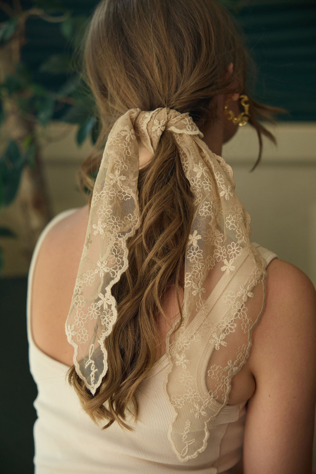 Embroidered Lace Bandana