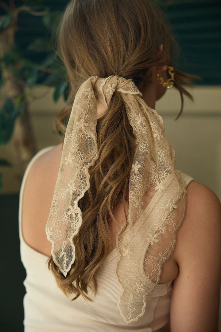 Embroidered Lace Bandana