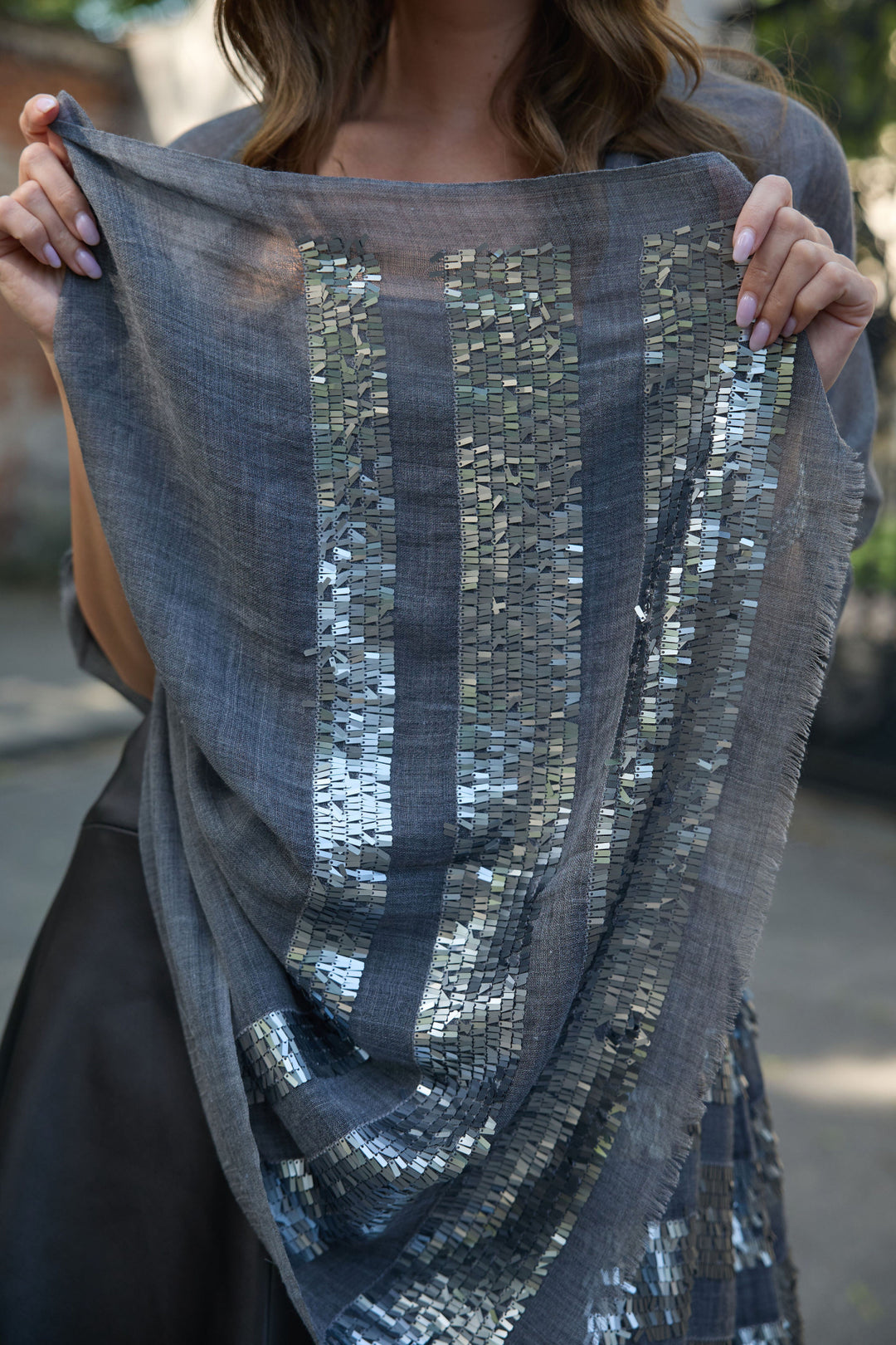 Fringe Sequins Scarf