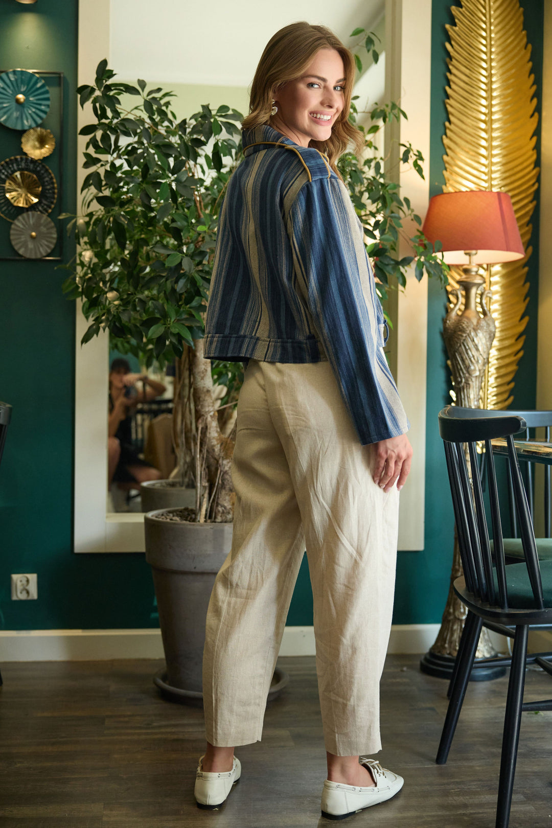 Antique Stripe Denim Jacket