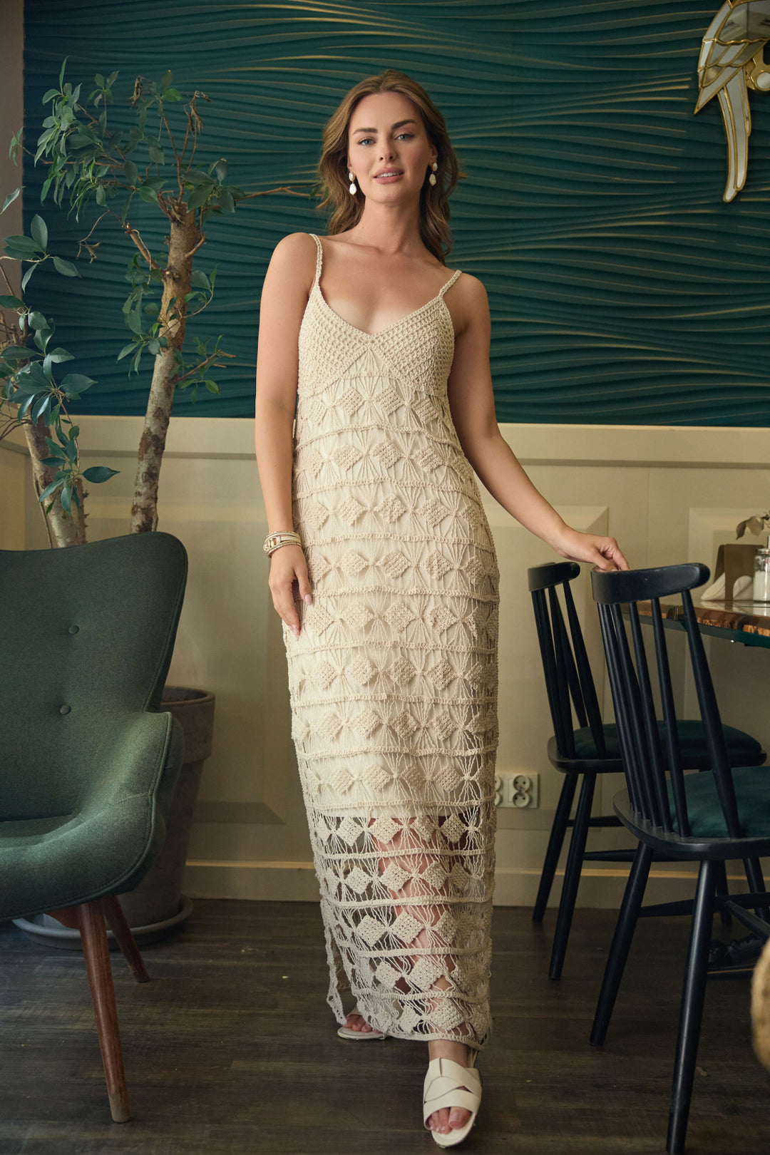 Diamond Crochet Knit Cover Up
