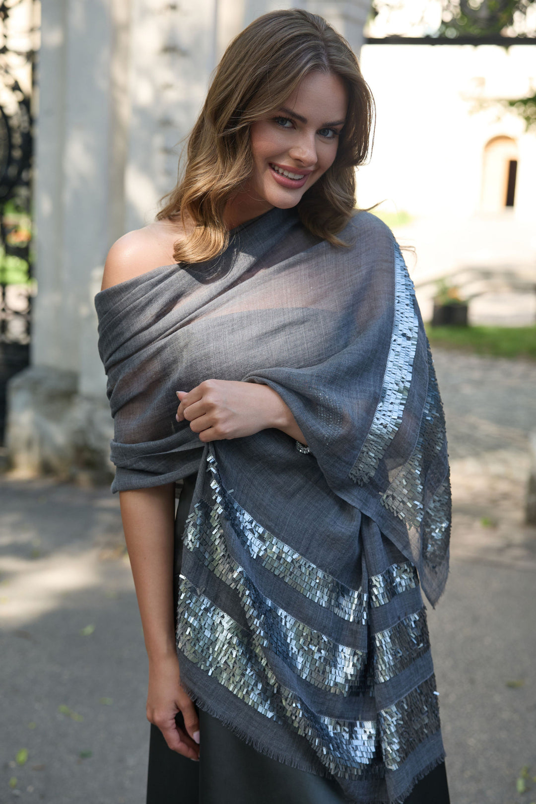 Fringe Sequins Scarf