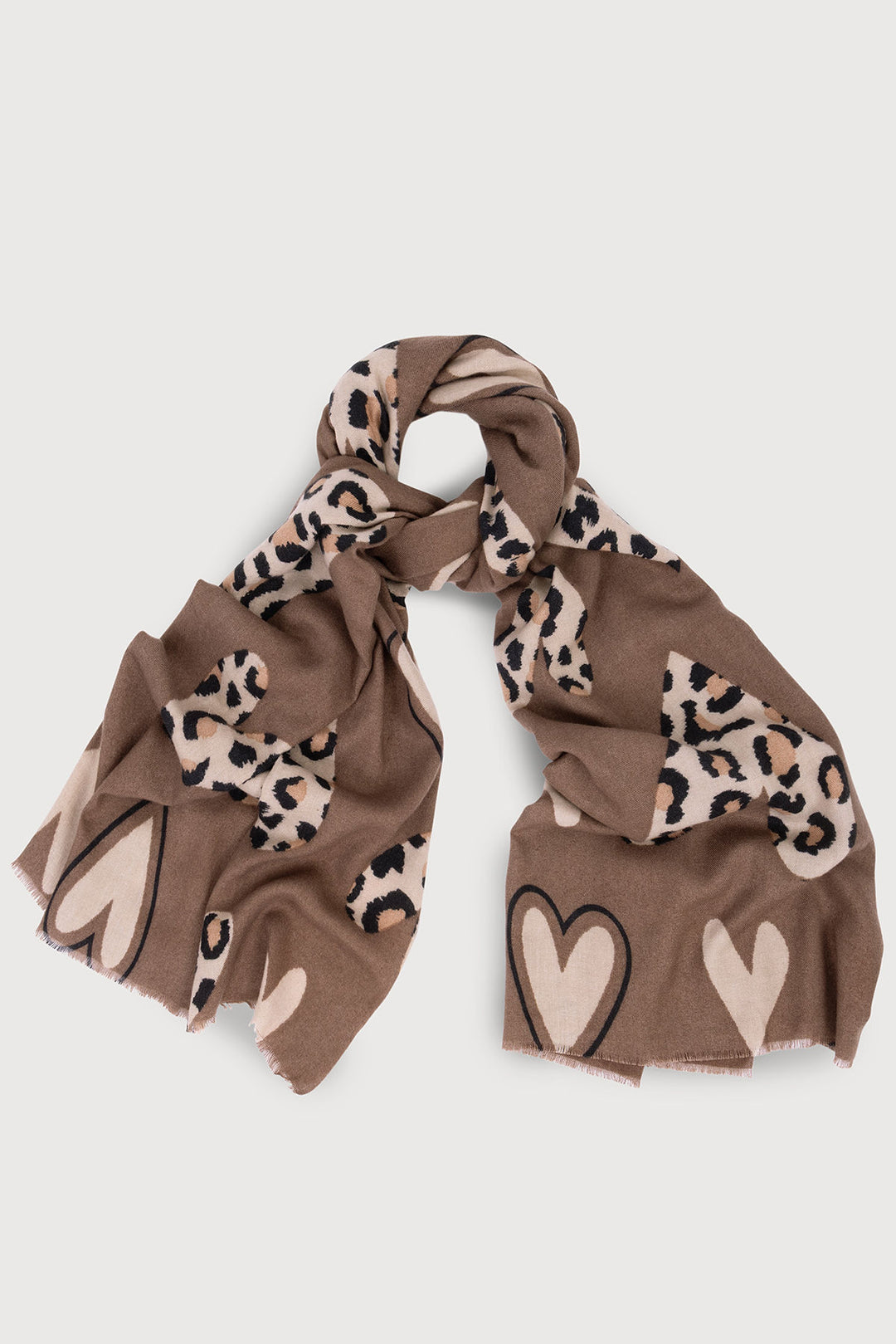 Animal Print Heart Scarf