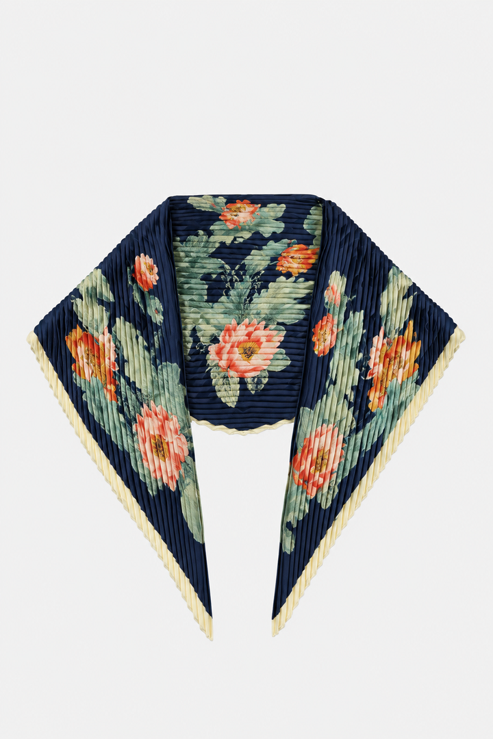 Botanical Pleated Scarf