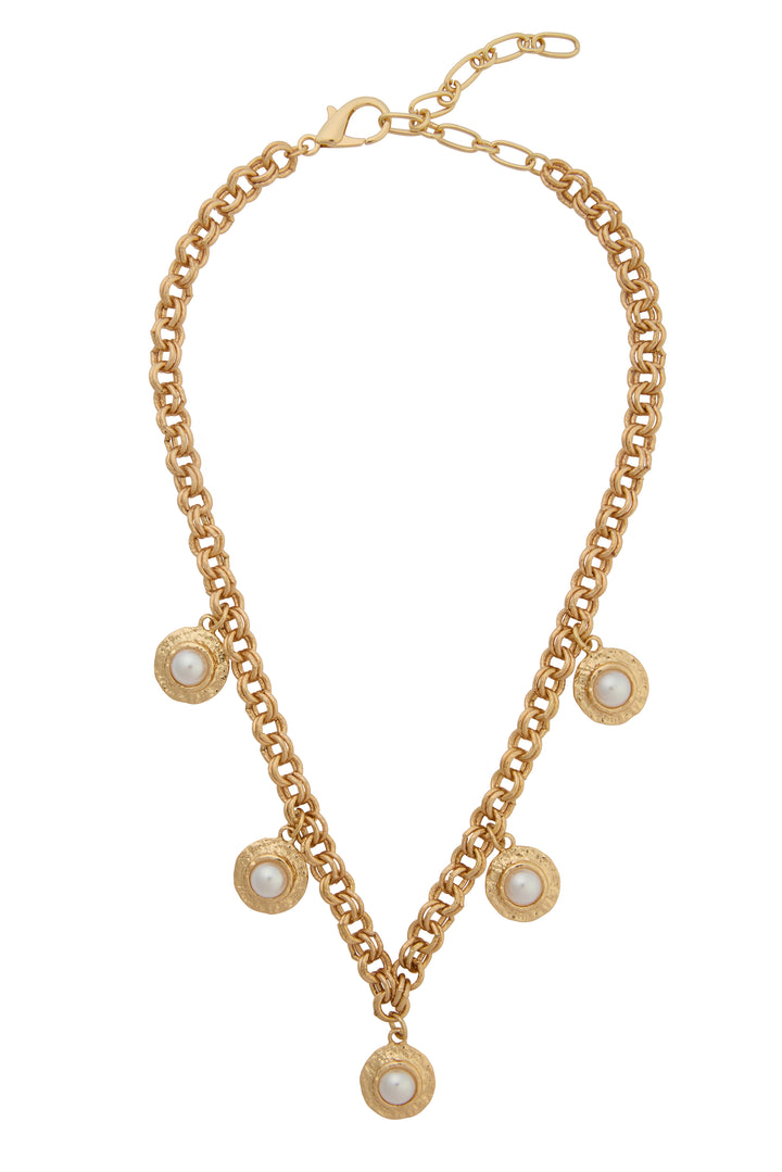 Dainty Pearl Framed Necklace