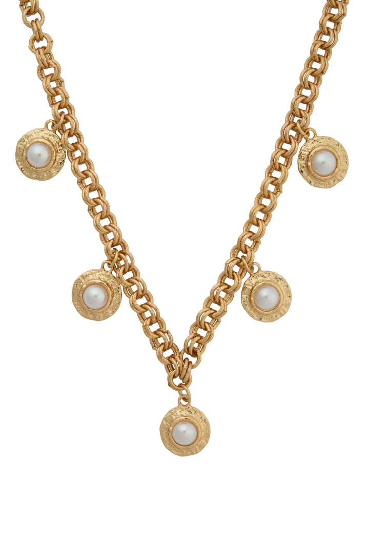 Dainty Pearl Framed Necklace