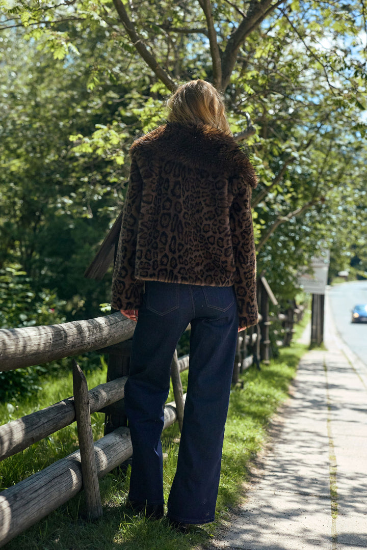 Animal Print Faux Fur Jacket