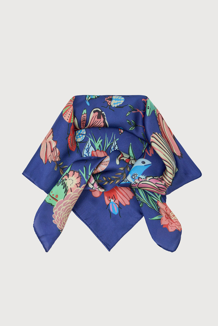 Butterfly Garden Satin Bandana