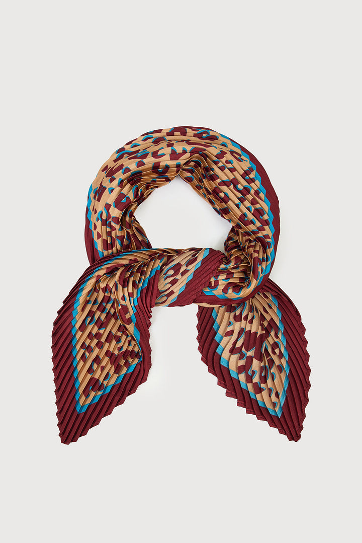 Animal Print Pleated Bandana