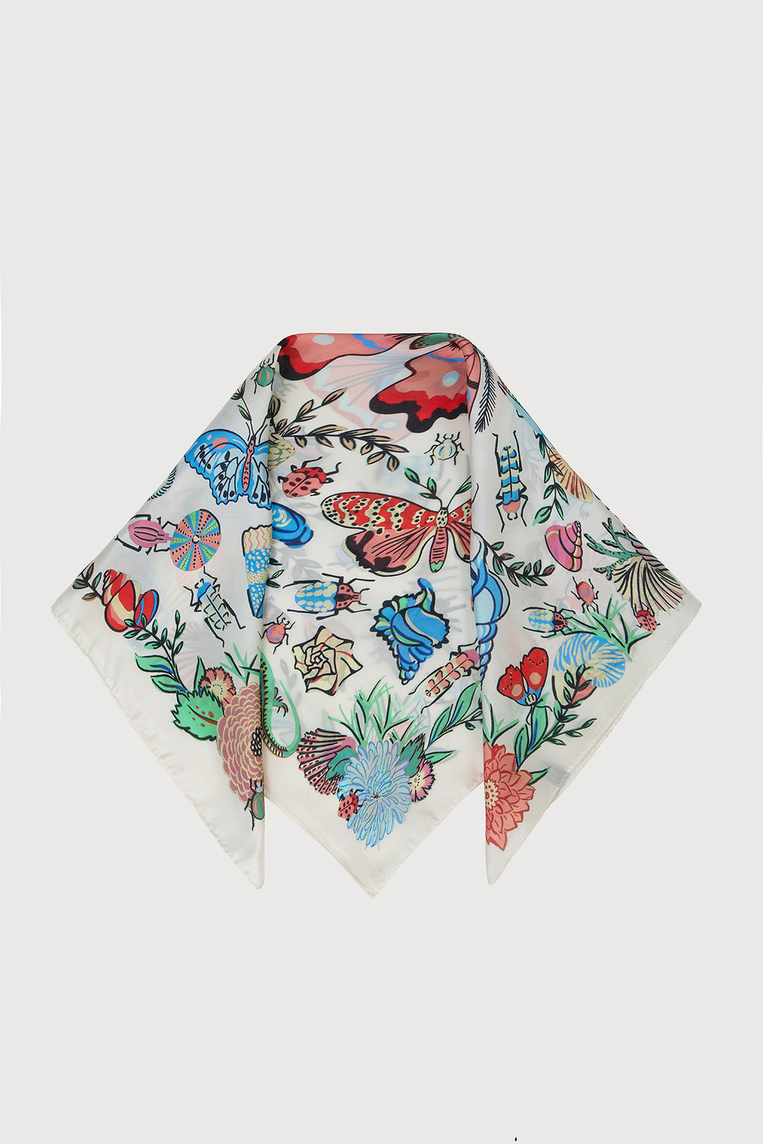 Butterfly Garden Satin Bandana