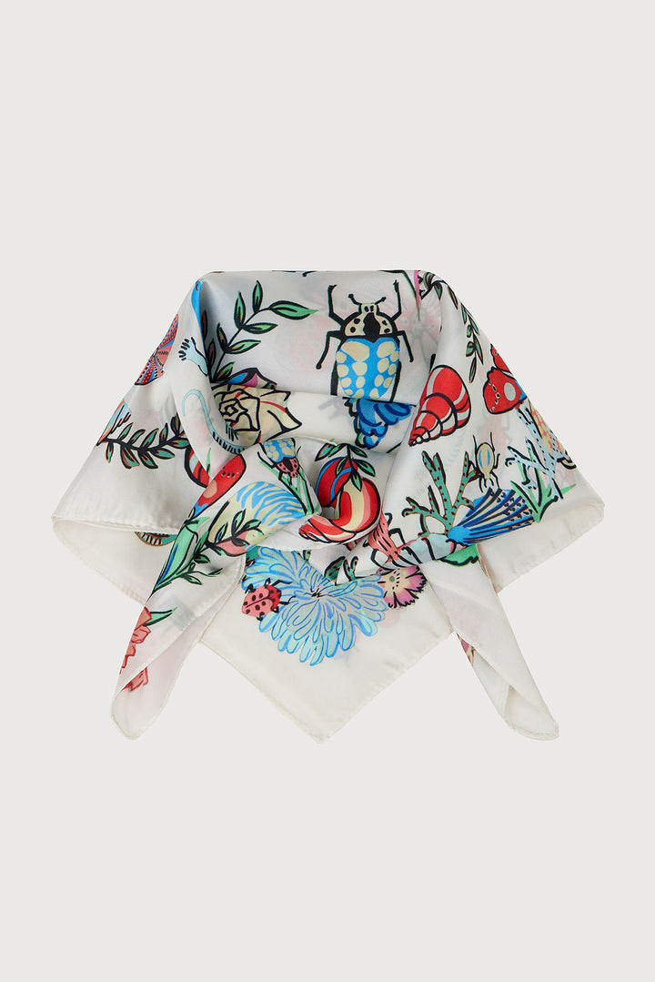 Butterfly Garden Satin Bandana