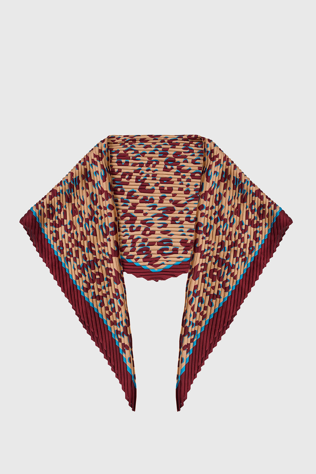 Animal Print Pleated Bandana
