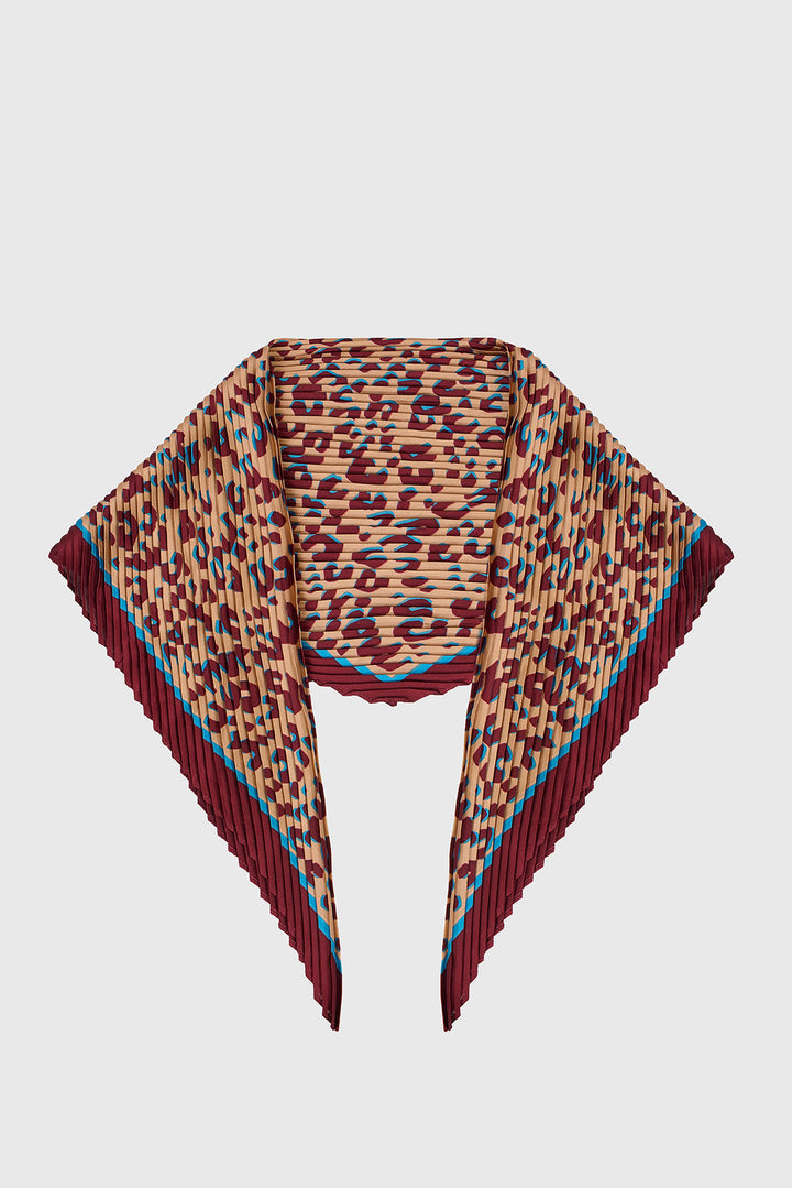 Animal Print Pleated Bandana