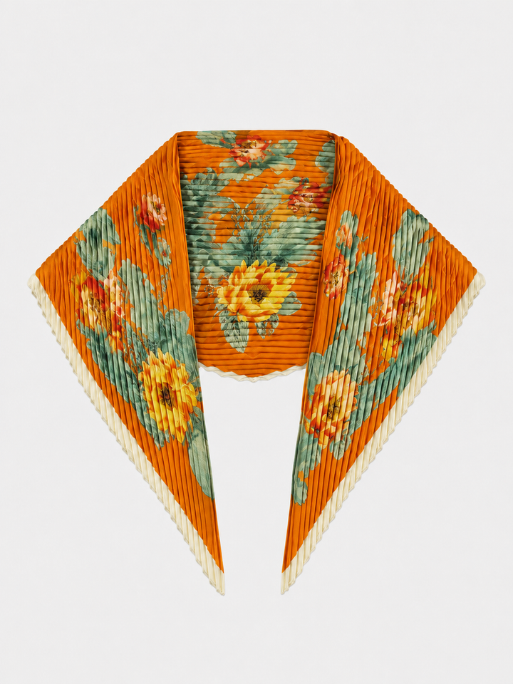 Floral Pleated Bandana
