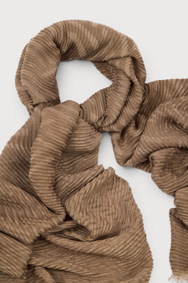 Textured Lurex Patterned Scarf