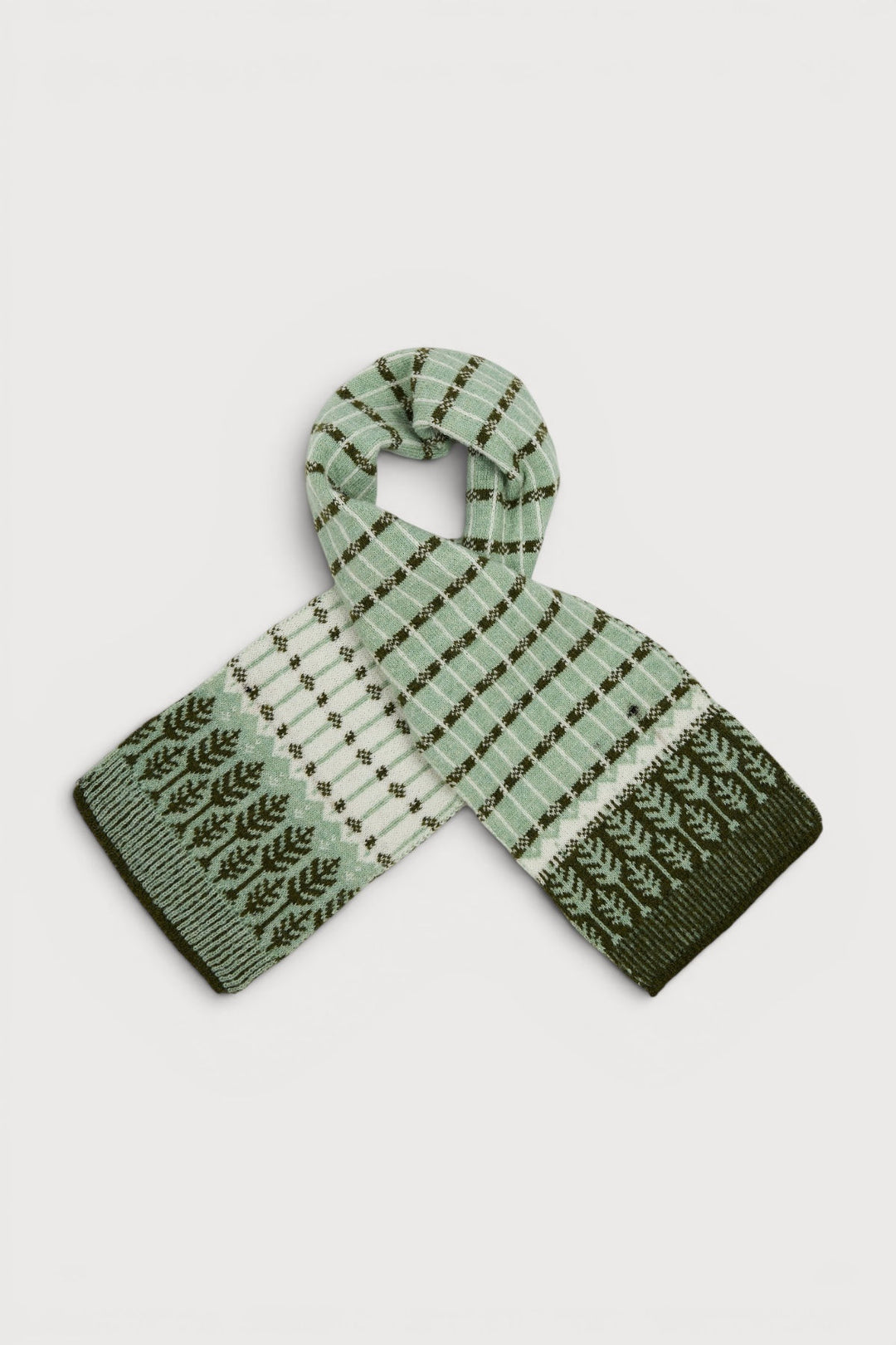 Fair Isle Forest Snow Scarf