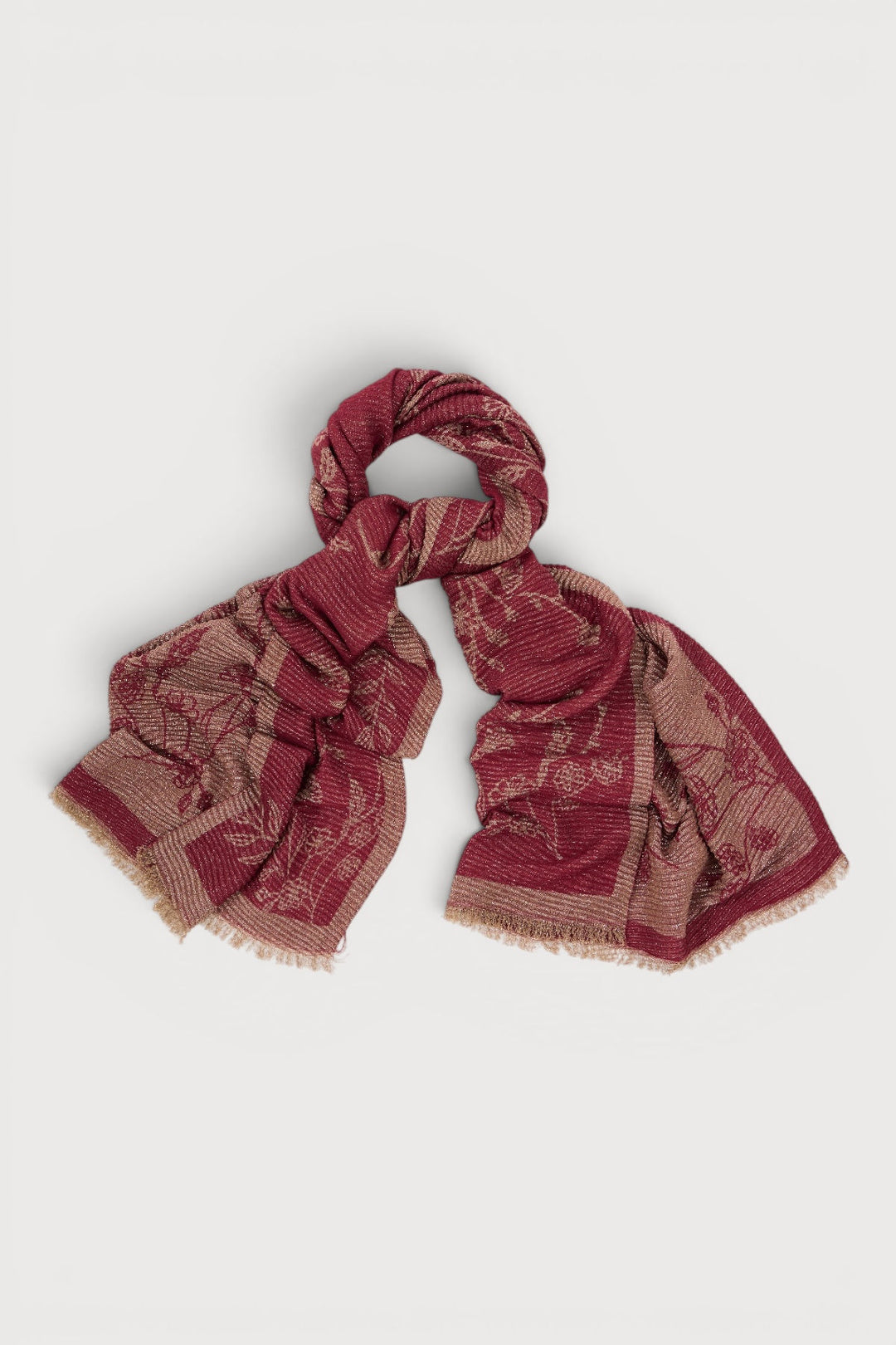 Textured Lurex Patterned Scarf