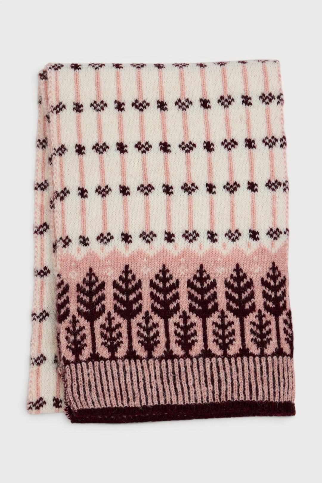 Fair Isle Forest Snow Scarf