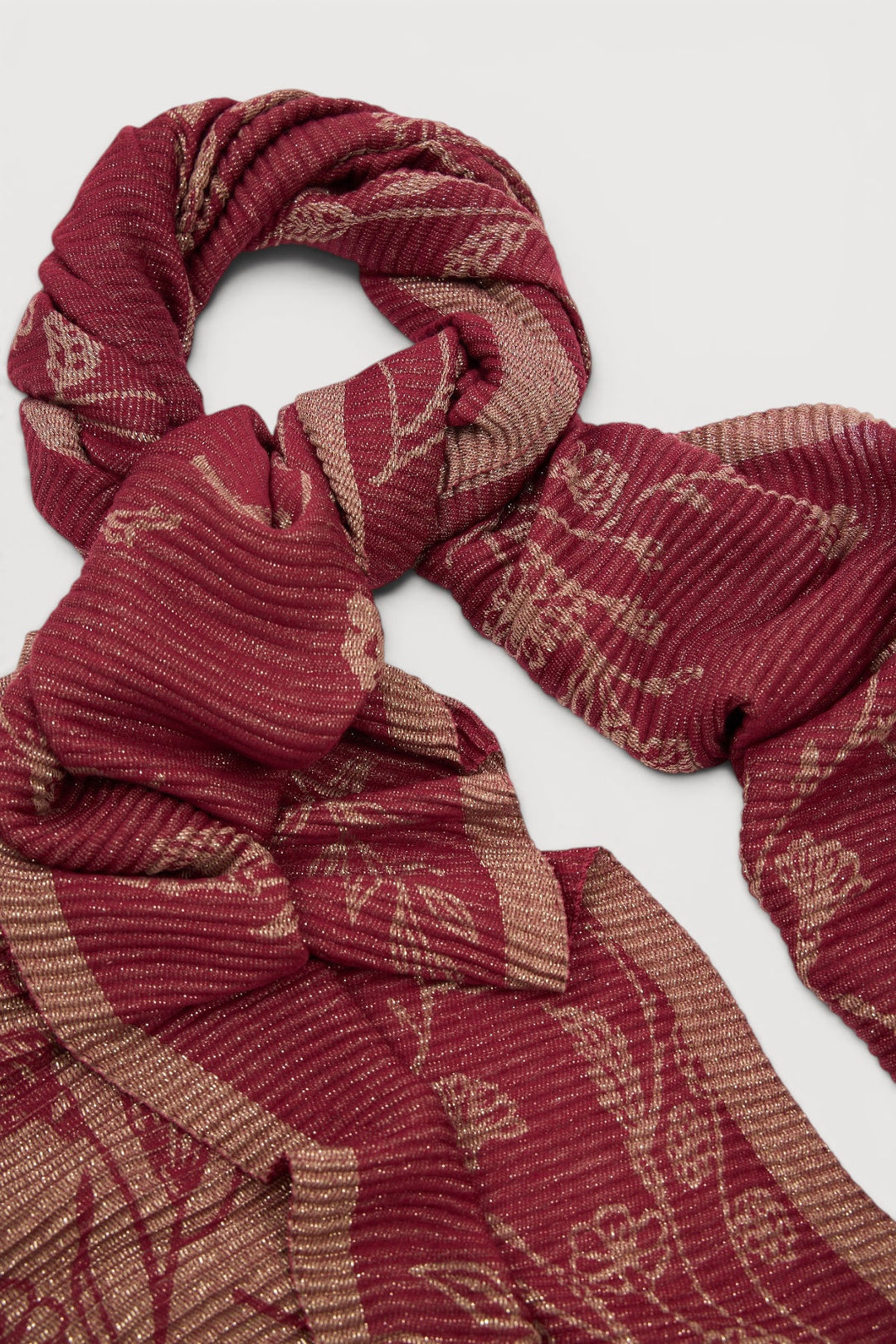 Textured Lurex Patterned Scarf