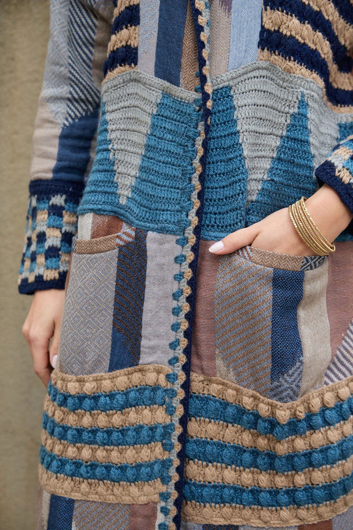 Crochet Woven Aztec Kimono