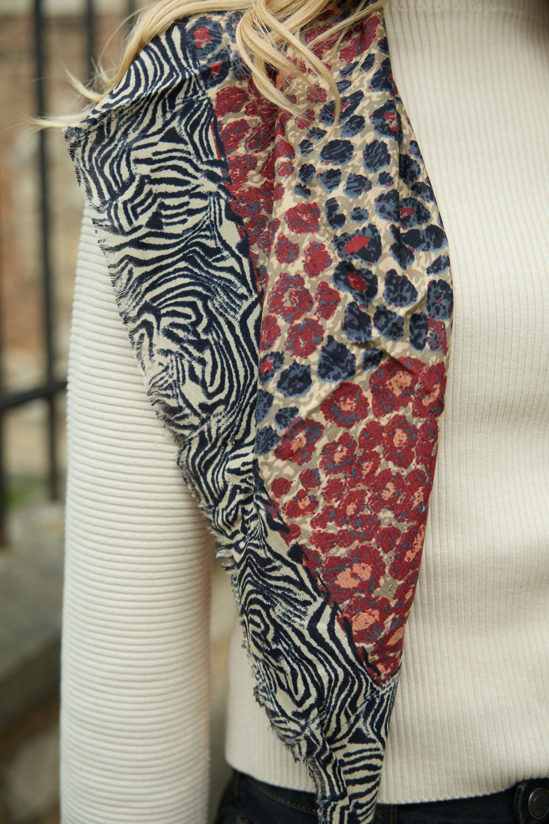 Mixed Animal Print Bandana