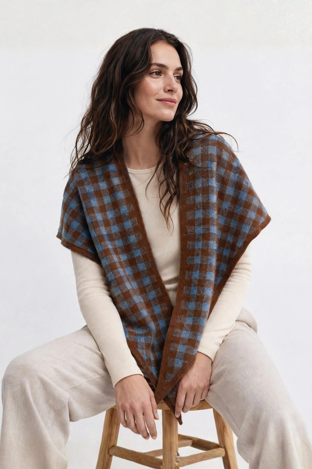 Checkered Triangle Scarf