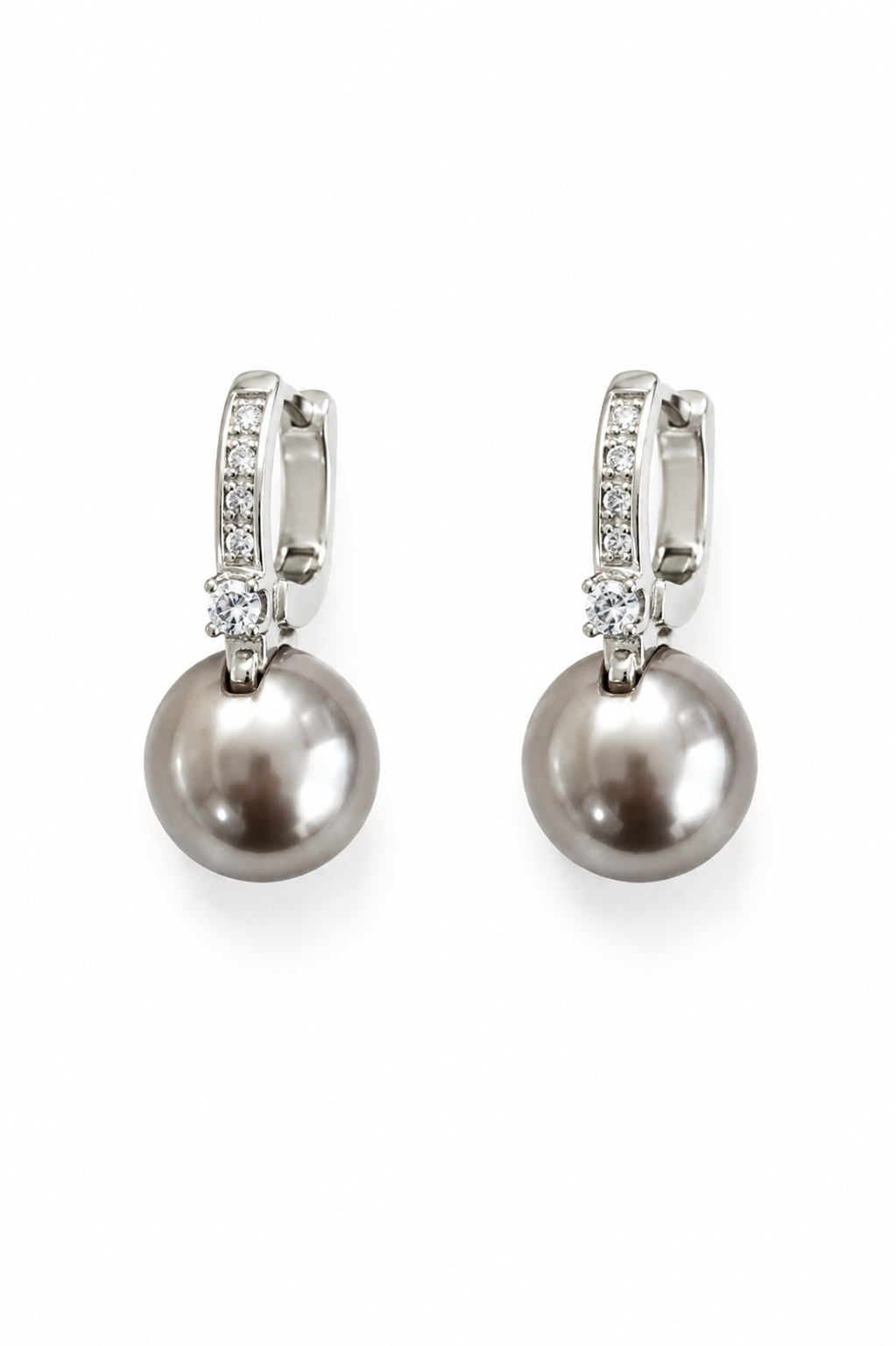 Metallic Pearl Drop Earrings