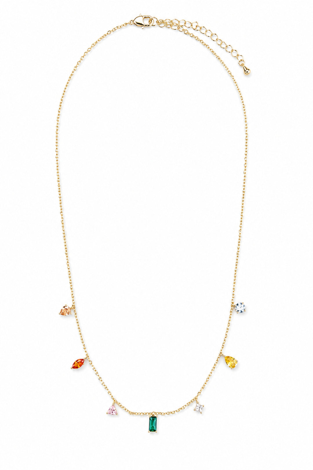 Dainty Multi Gemstone Necklace