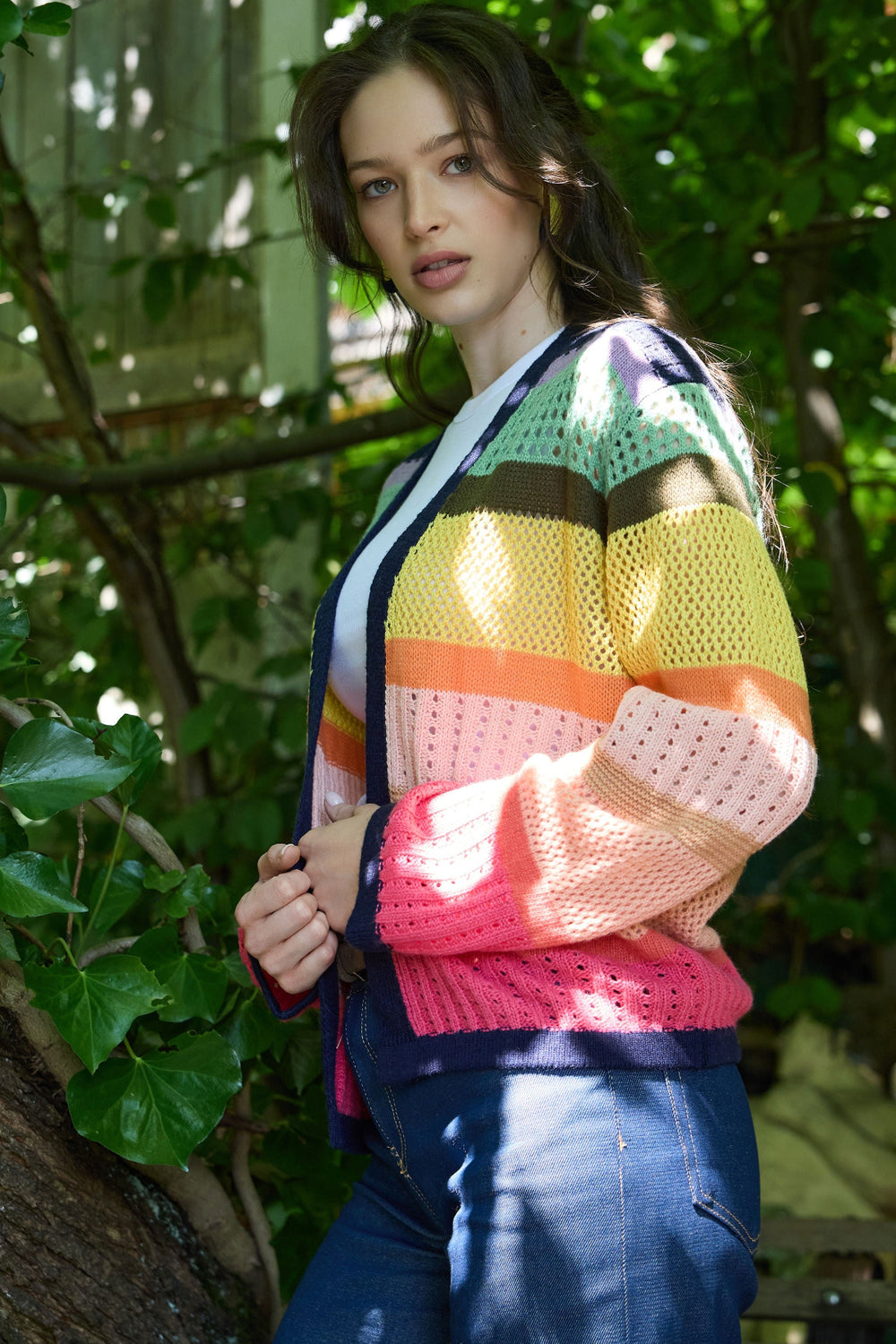 Rainbow Crochet Cardigan - Multi