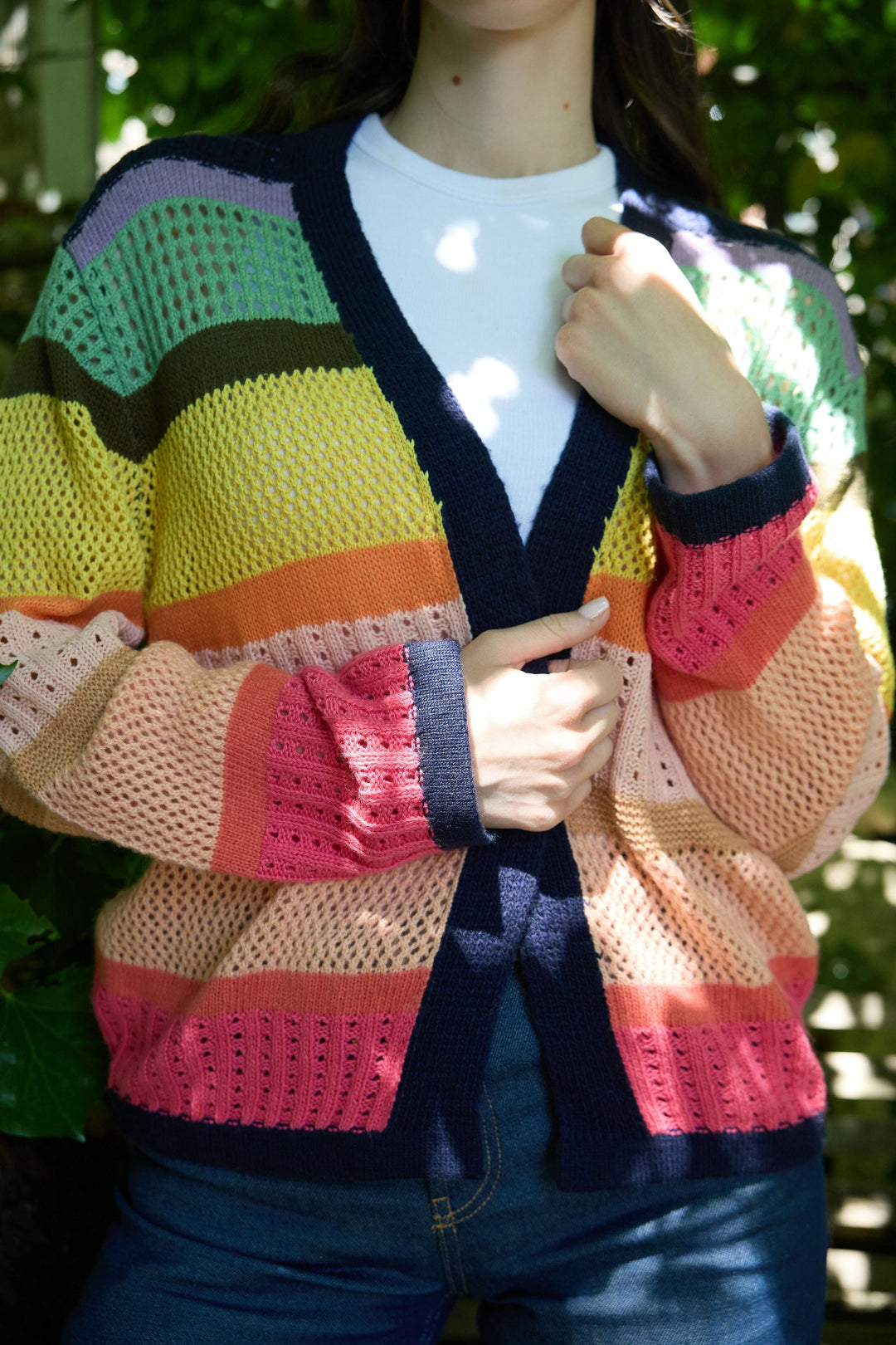 Rainbow Crochet Cardigan - Multi