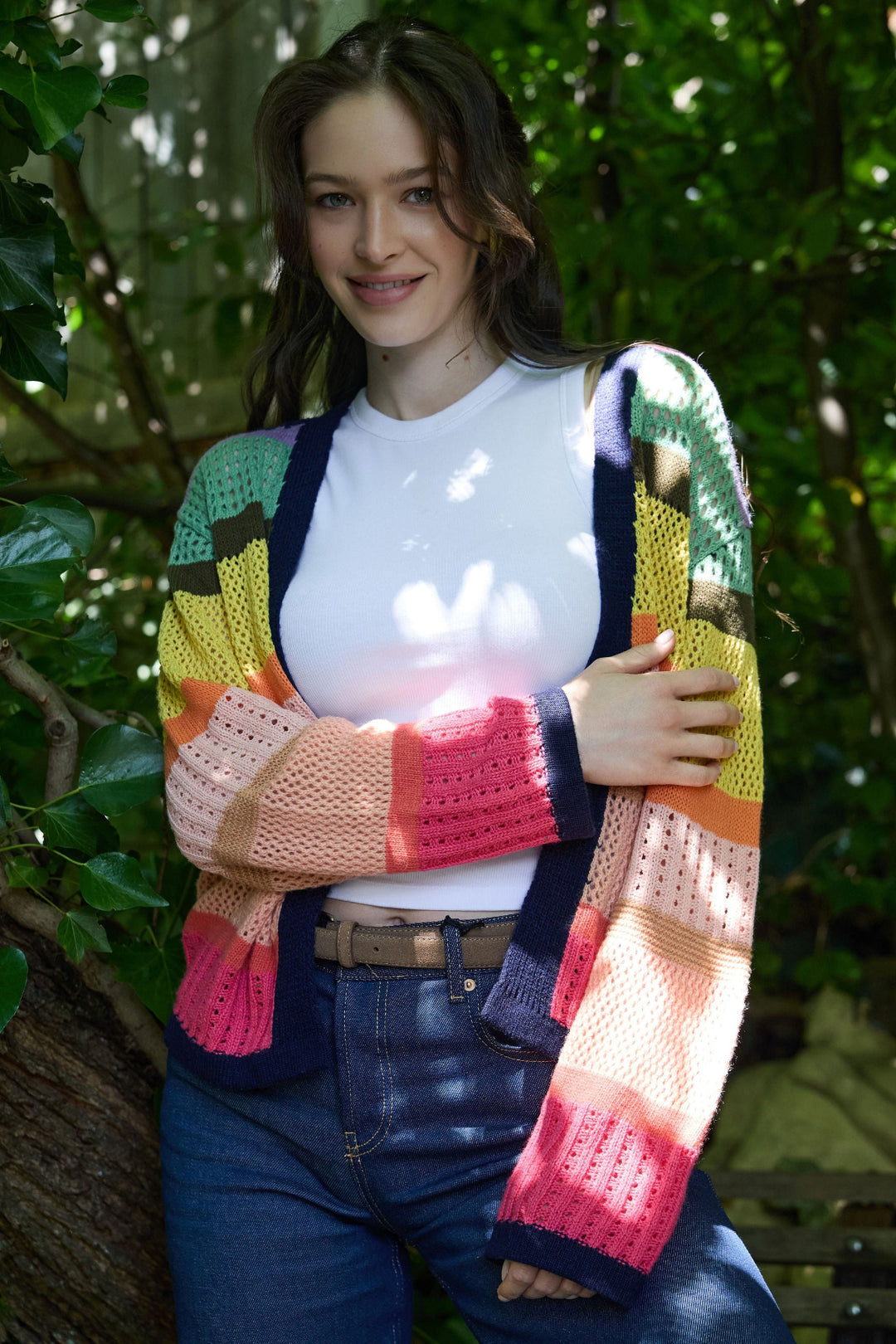 Rainbow Crochet Cardigan - Multi