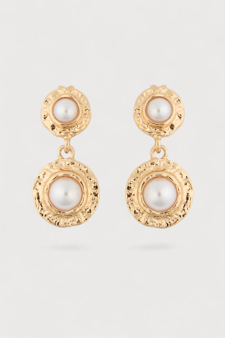 Framed Pearl Drop Earrings