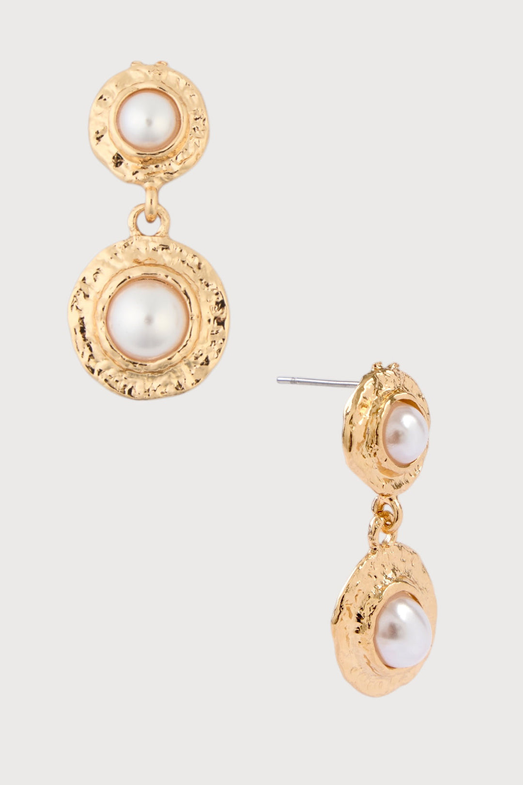 Framed Pearl Drop Earrings