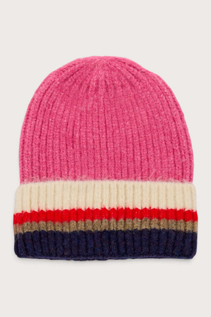 Striped Knit Beanie Hat