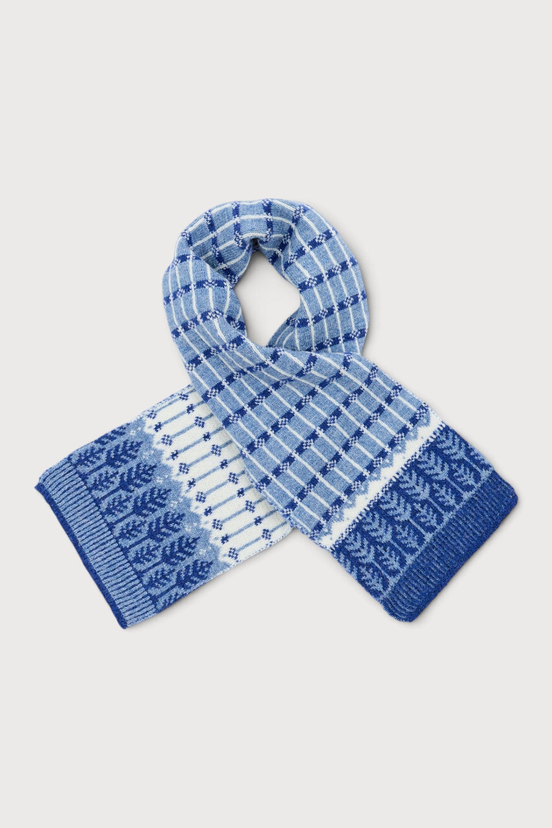 Fair Isle Forest Snow Scarf