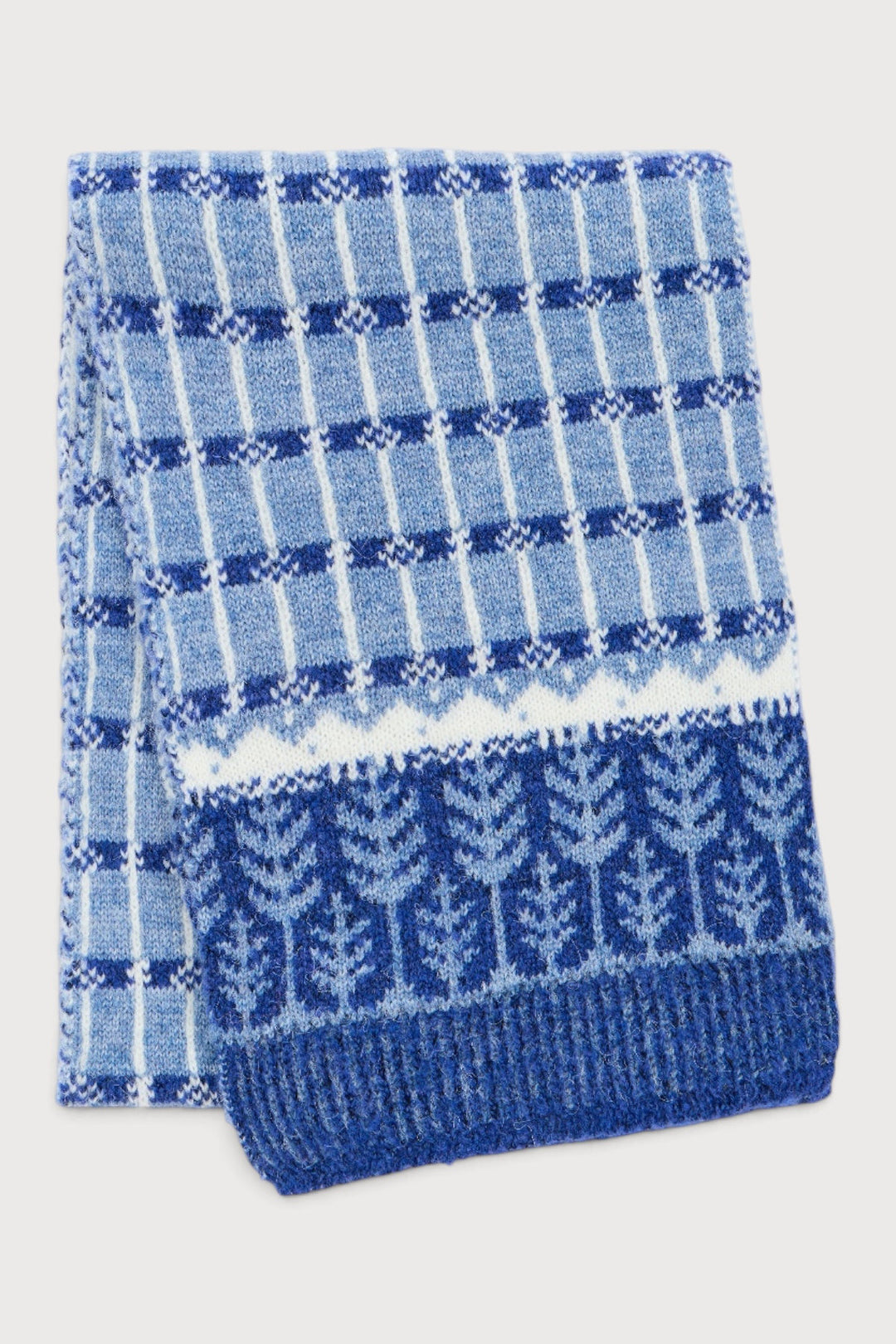 Fair Isle Forest Snow Scarf