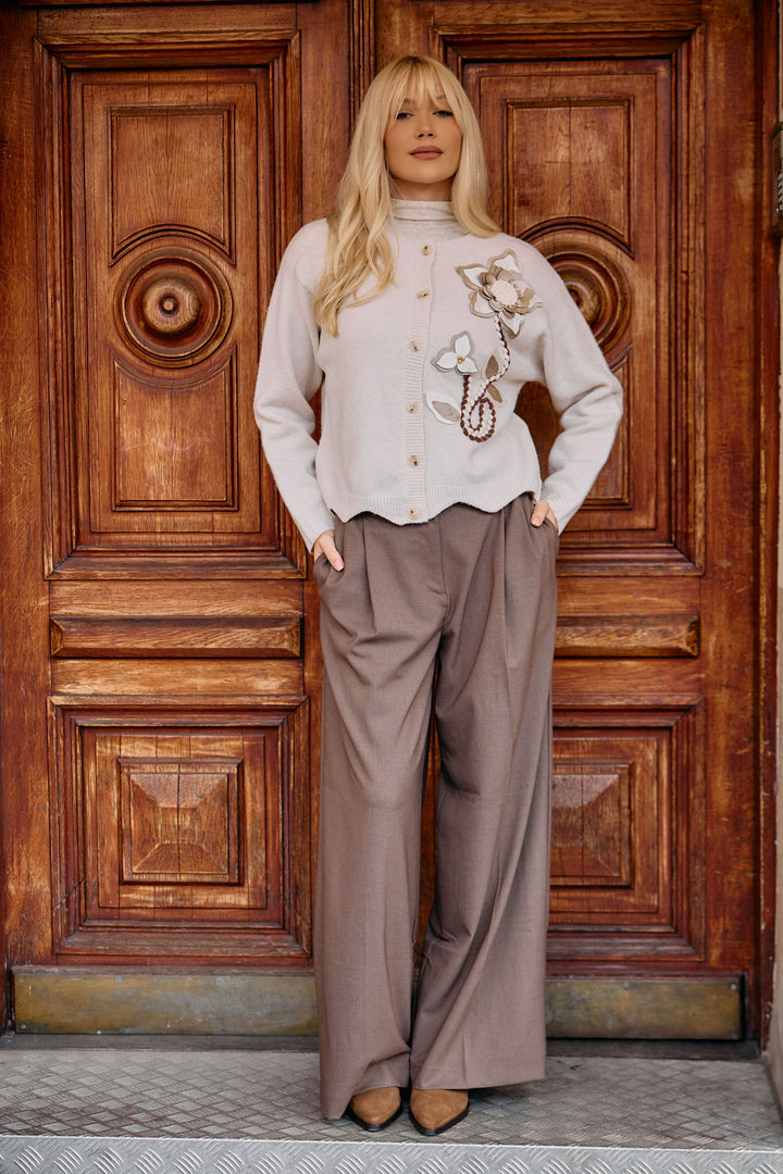 Floral Applique Cardigan