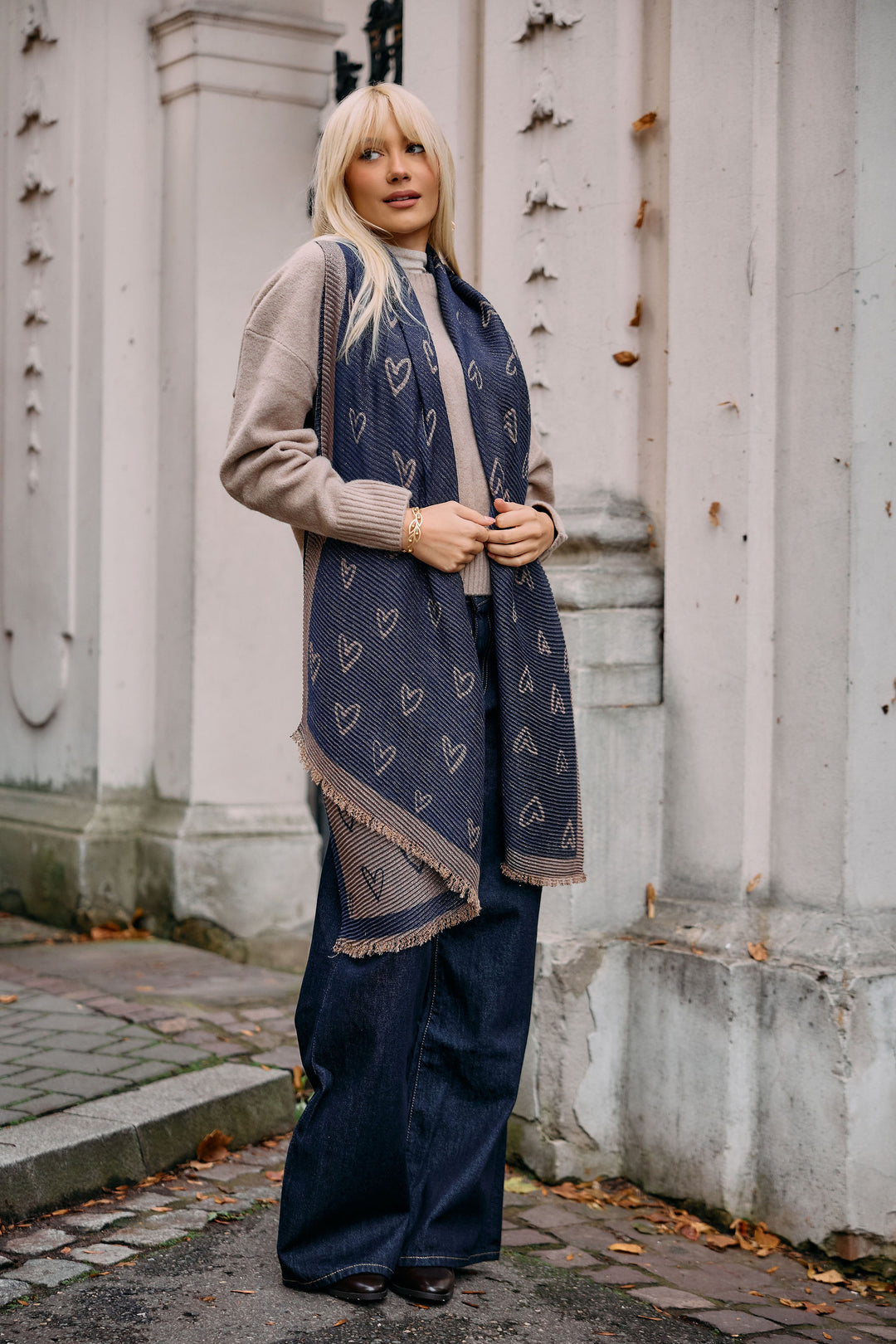 Textured Lurex Patterned Scarf