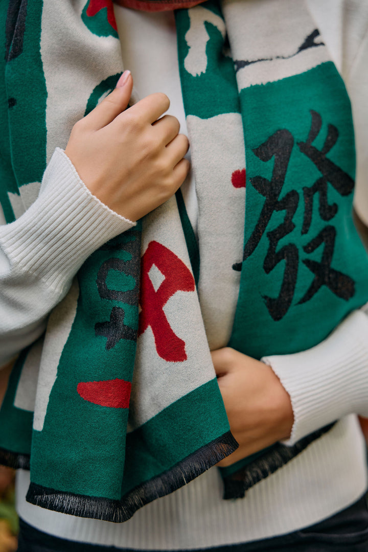 Mahjong Reversible Scarf