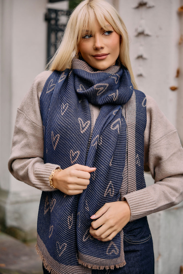 Textured Lurex Patterned Scarf