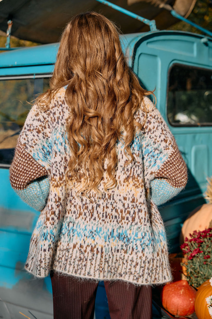 Speckled Patchwork Cardigan