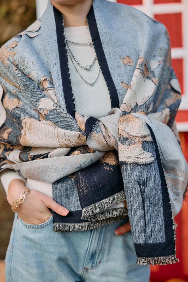 Floral Reversible Scarf