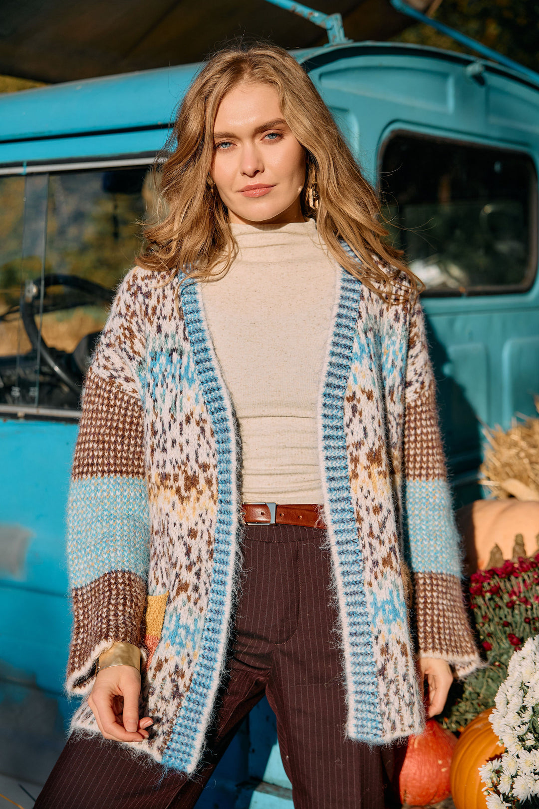 Speckled Patchwork Cardigan