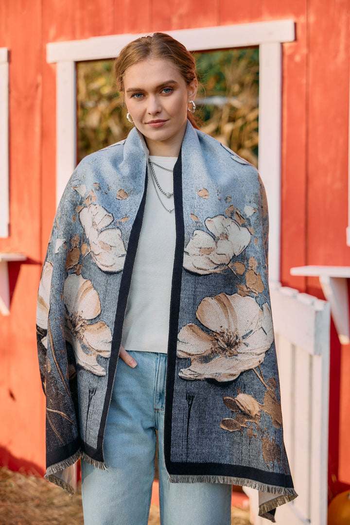 Floral Reversible Scarf