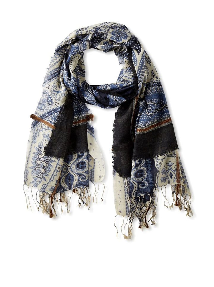 Barbara Frayed Patchwork Scarf