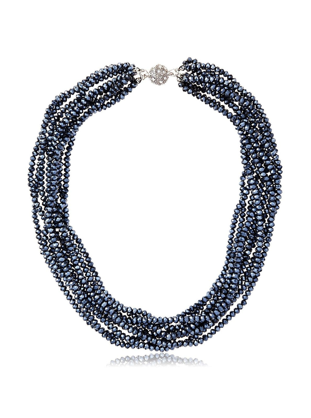 Multi Strand Beaded Short Necklace