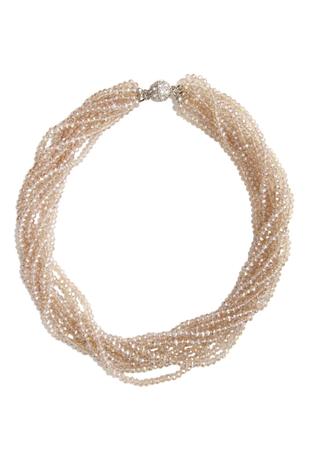 Multi Strand Beaded Short Necklace