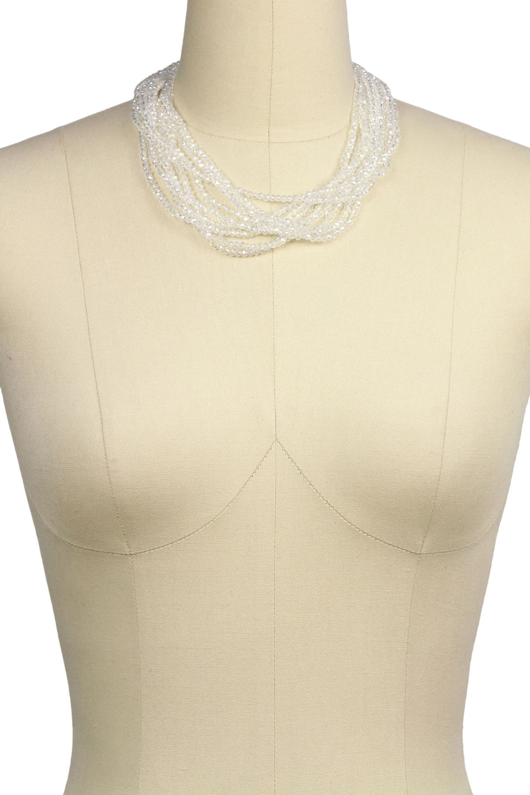 Multi Strand Short Crystal Necklace