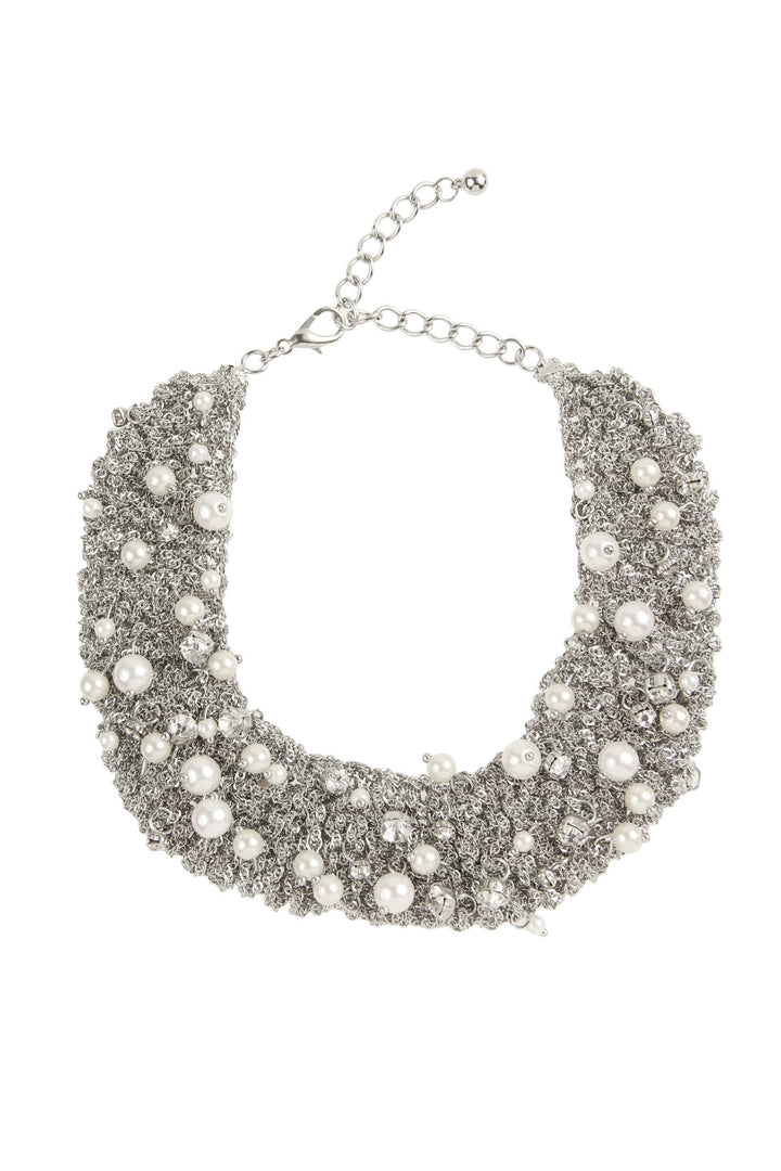 Crochet Necklace with Pearls