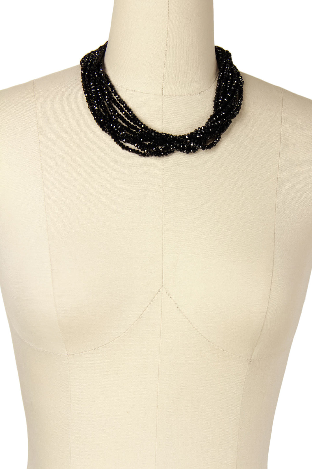 Multi Strand Beaded Short Necklace